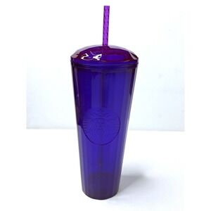 Starbucks Tumbler 2022 Purple Kaleidoscope Dome Limited Edition 24 Oz